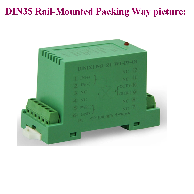 PT100/Cu50 to 4-20mA Analog Signal Rail Mount Temperature Signal Isolator