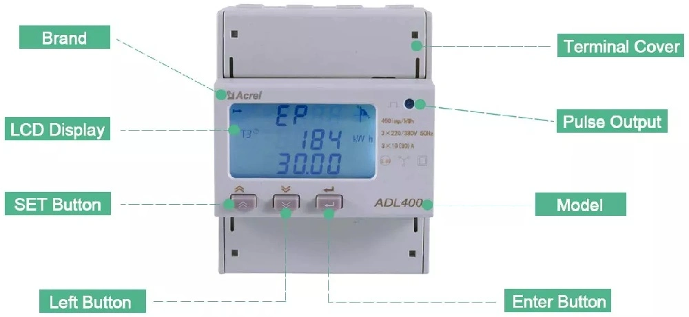 MID Single Phase Three Phase Electric Energy Power Meter for EV Charger