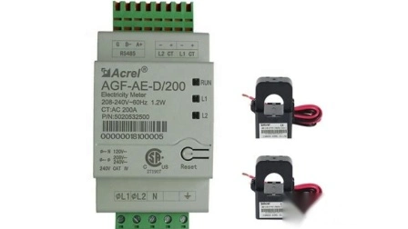 Acrel Agf-Ae-D/200 Single Phase 2 Channel 3 Wire Solar DIN Rail Solar Power Meter Energy Meter for off-Grid Inverter in PV Monitoring System