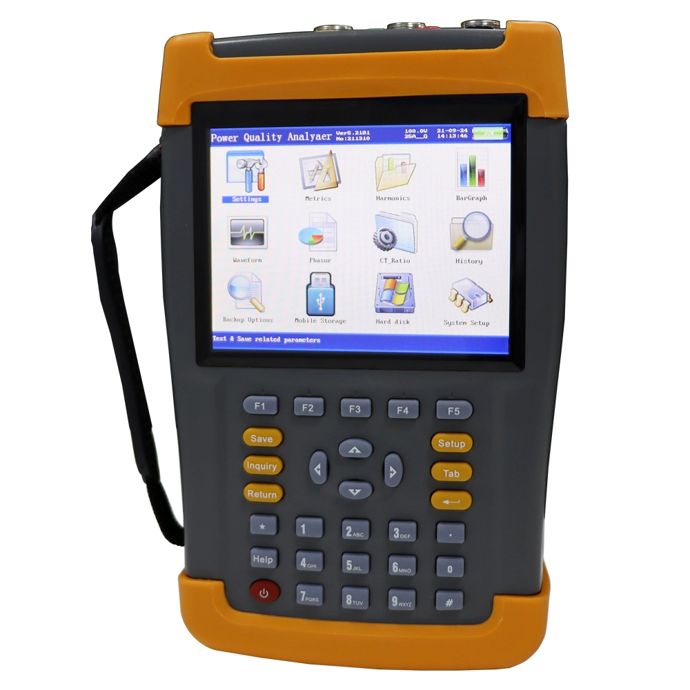 3 Phase Power Quality Energy Analyser AC Power Meter Handheld 3 phase power quality analyser