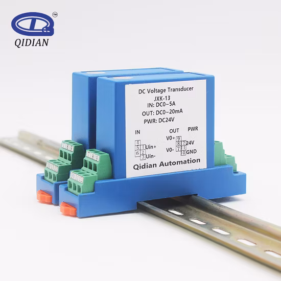 Single Phase AC DC Current Transducer with 4-20mA 0-5V Output 0-5A Input Current Sensor DC24V DC12V Power Current Transmitter